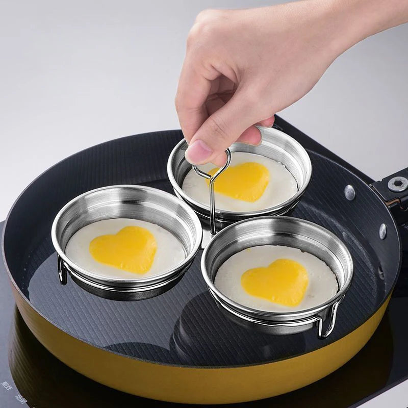 Stainless Steel Egg Poacher Poaching Pan Mould Steamer Steamed Egges