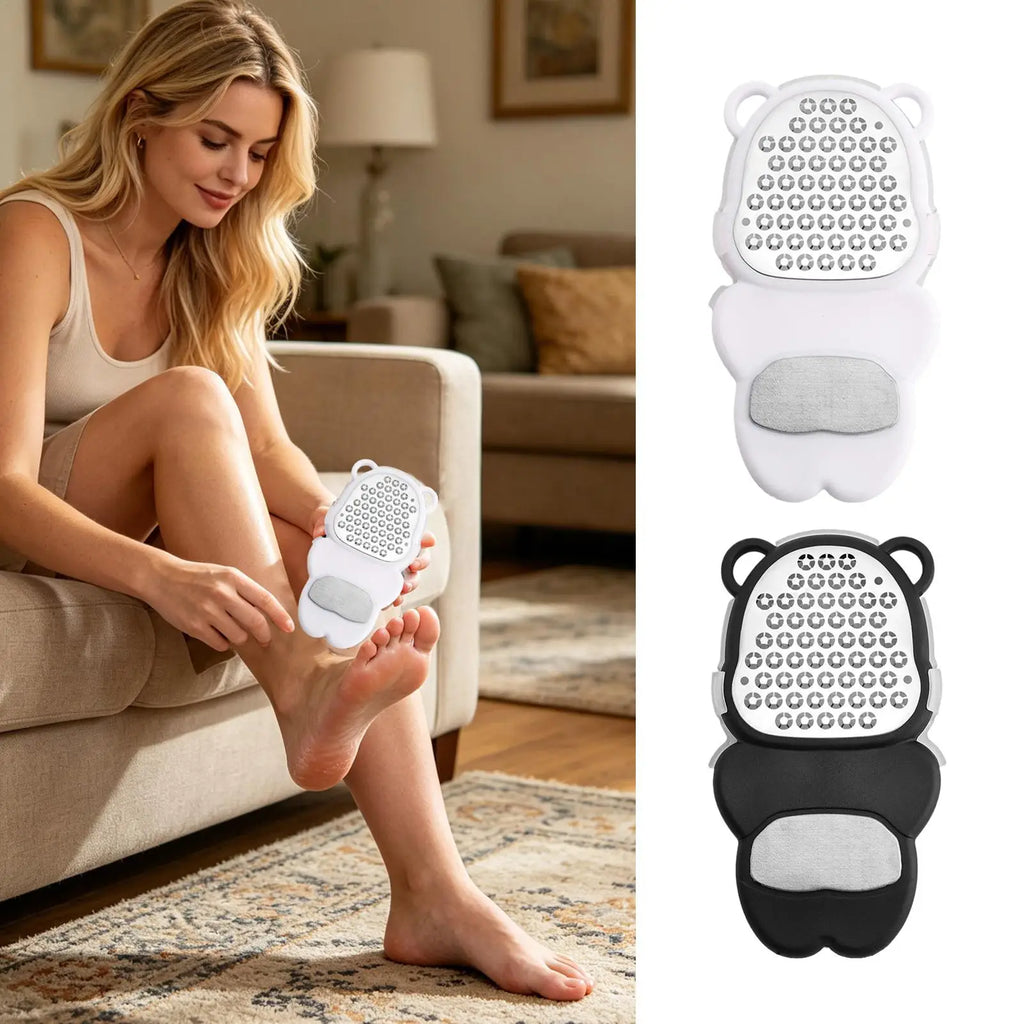 Foot Callus Remover Stainless Steel Bear-shaped Portable Grinder Dead