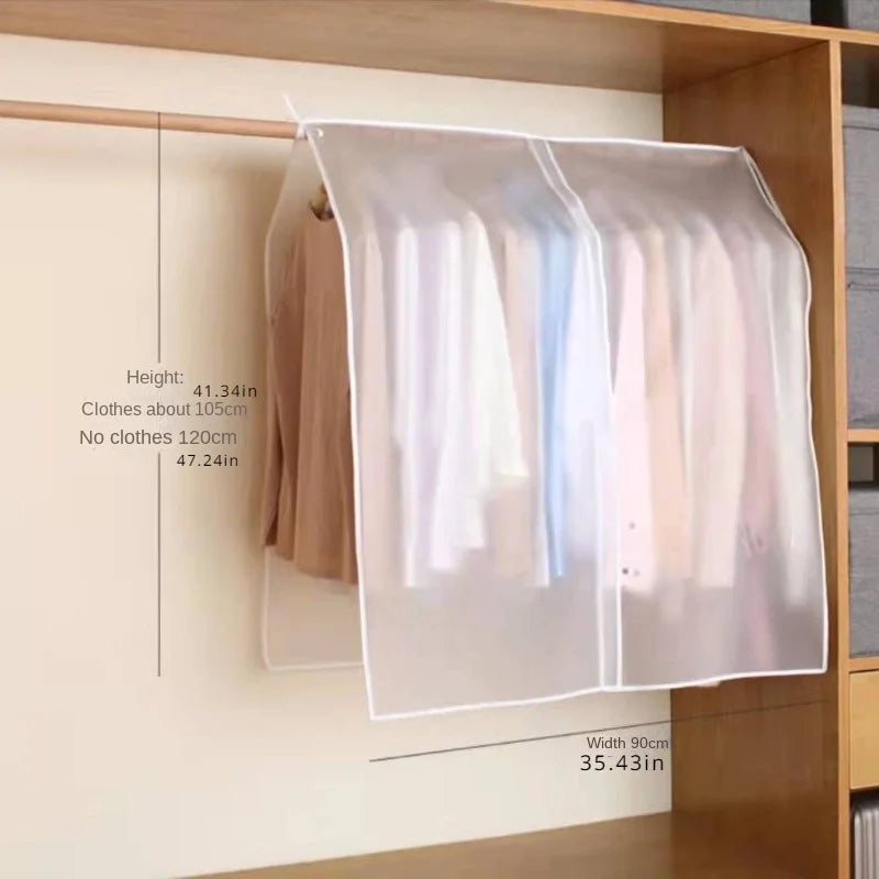 Semi Transparent Clothes Dust Cover Hanging Garment Bag Closet