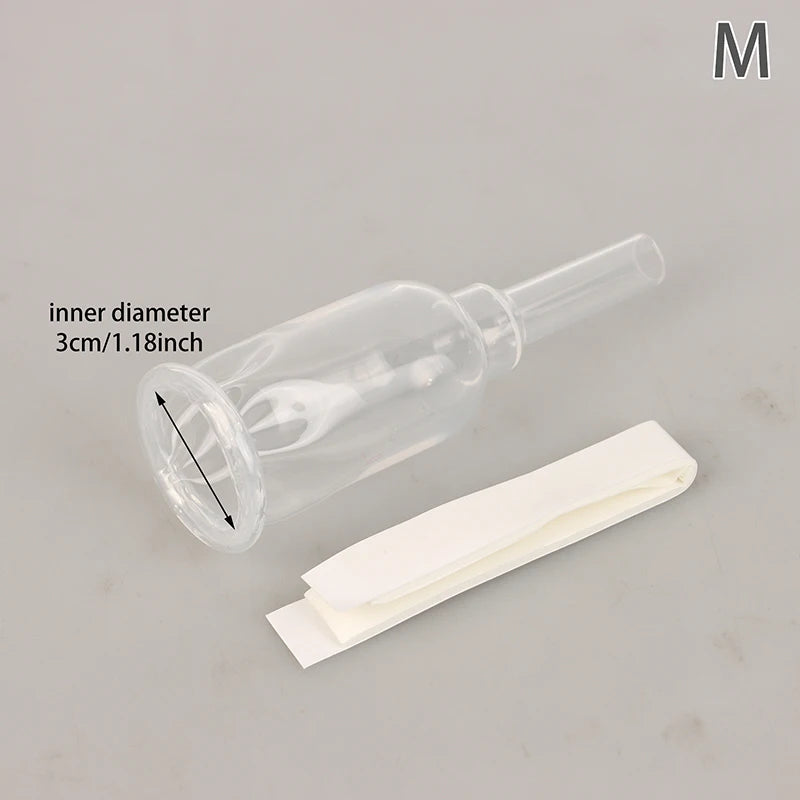 ▶1Pcs Disposable Silicone External Catheter Urine Collector Sterilized Comfortable Medical Self Adhesive Male External Catheter Zpaxo M