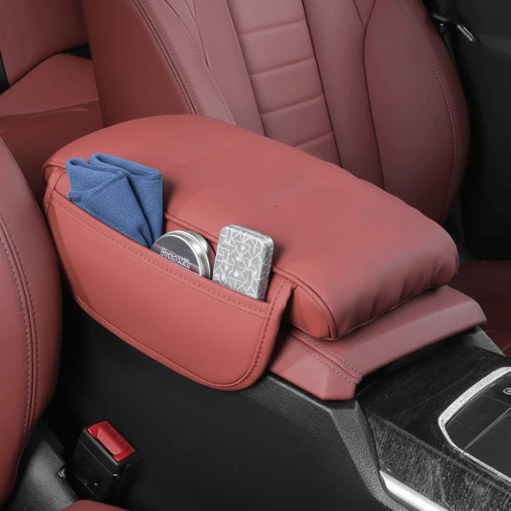 PU Leather Car Arm Rest Box Luxury Thicken Design Armrest Pad Both Zpaxo