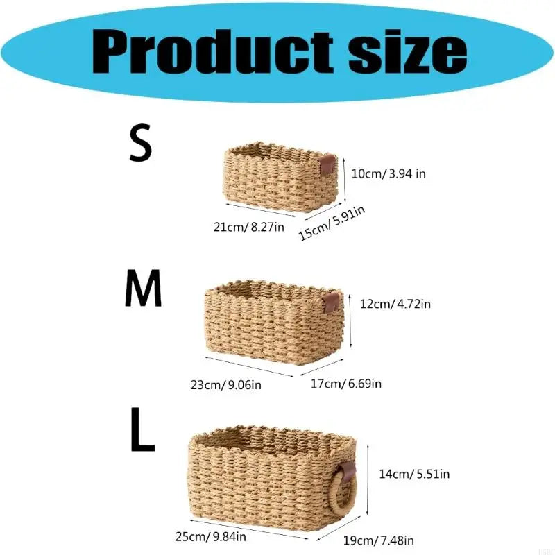 Recycled Paper Basket Sturdy Household Organizers Tidying Space