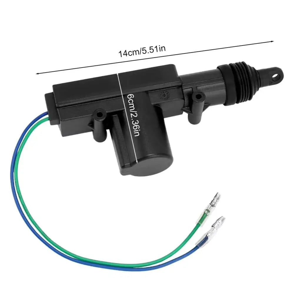 12V Heavy Duty Car Locking System Actuator 2 Wire Copper Central Door Lock Motor Black Durable Auto Lock Actuator Zpaxo