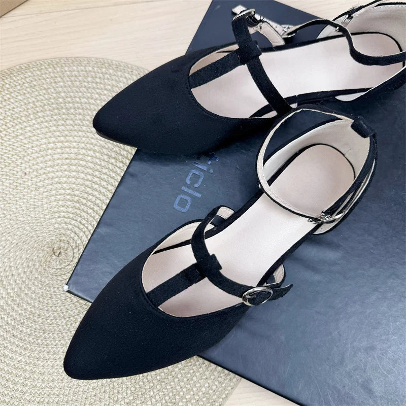 Sharp Pointed Toe Flat Shoes Spring Autumn Women's 2025 New Sandals Spring Shallow Mouth Work Shoes Casual Flats Women Zpaxo