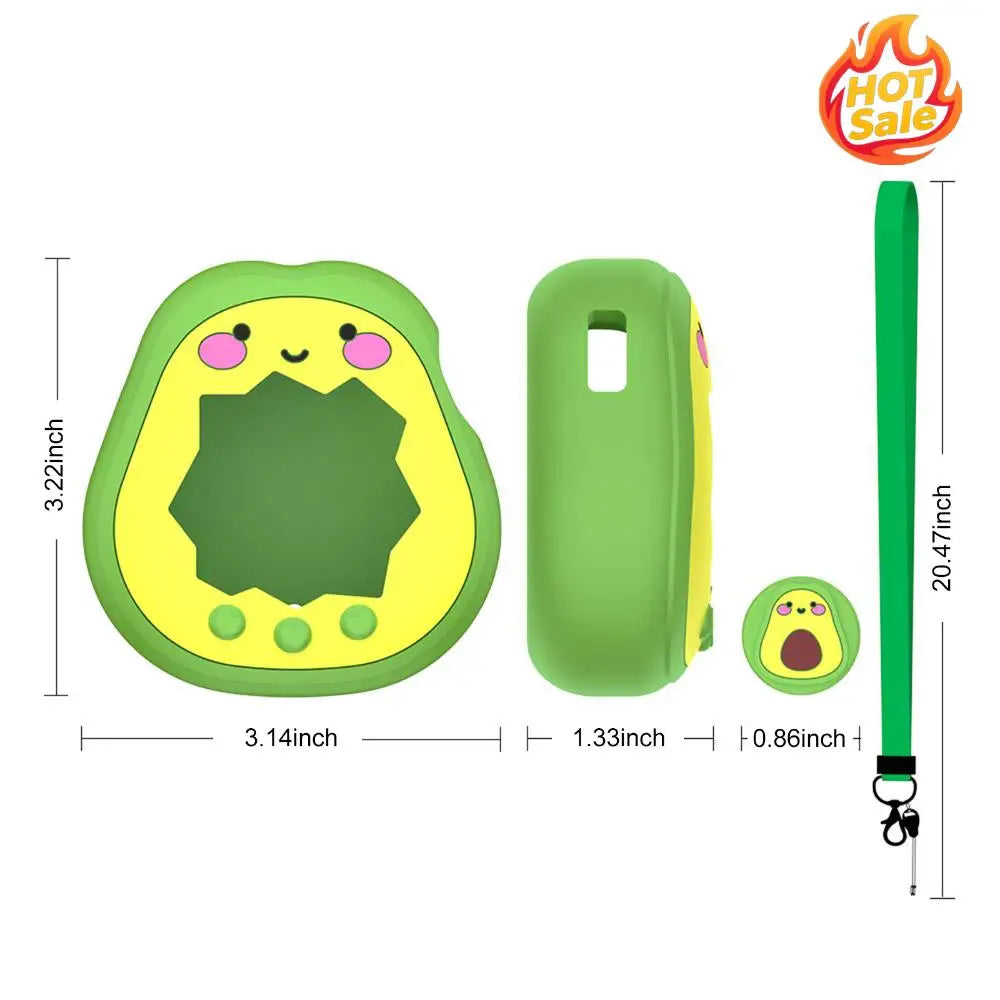 For Tamagotchi Paradise Electronic Pets Game Protective Cover with Rotating Knob Cap Soft Silicone Decorative Cover Shockproof Zpaxo