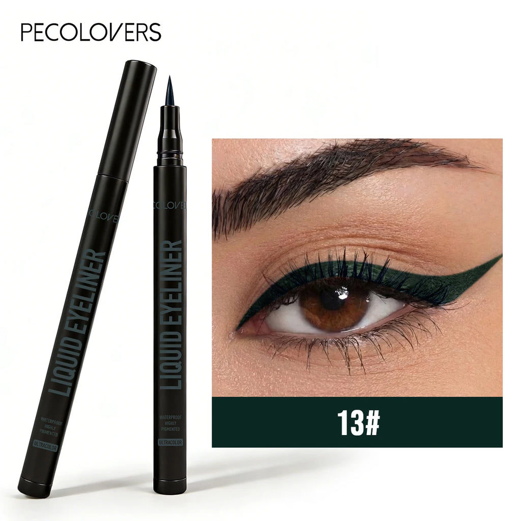 Green Liquid Eyeliner Long-lasting Fast-dry Smooth Application Eye Zpaxo 13