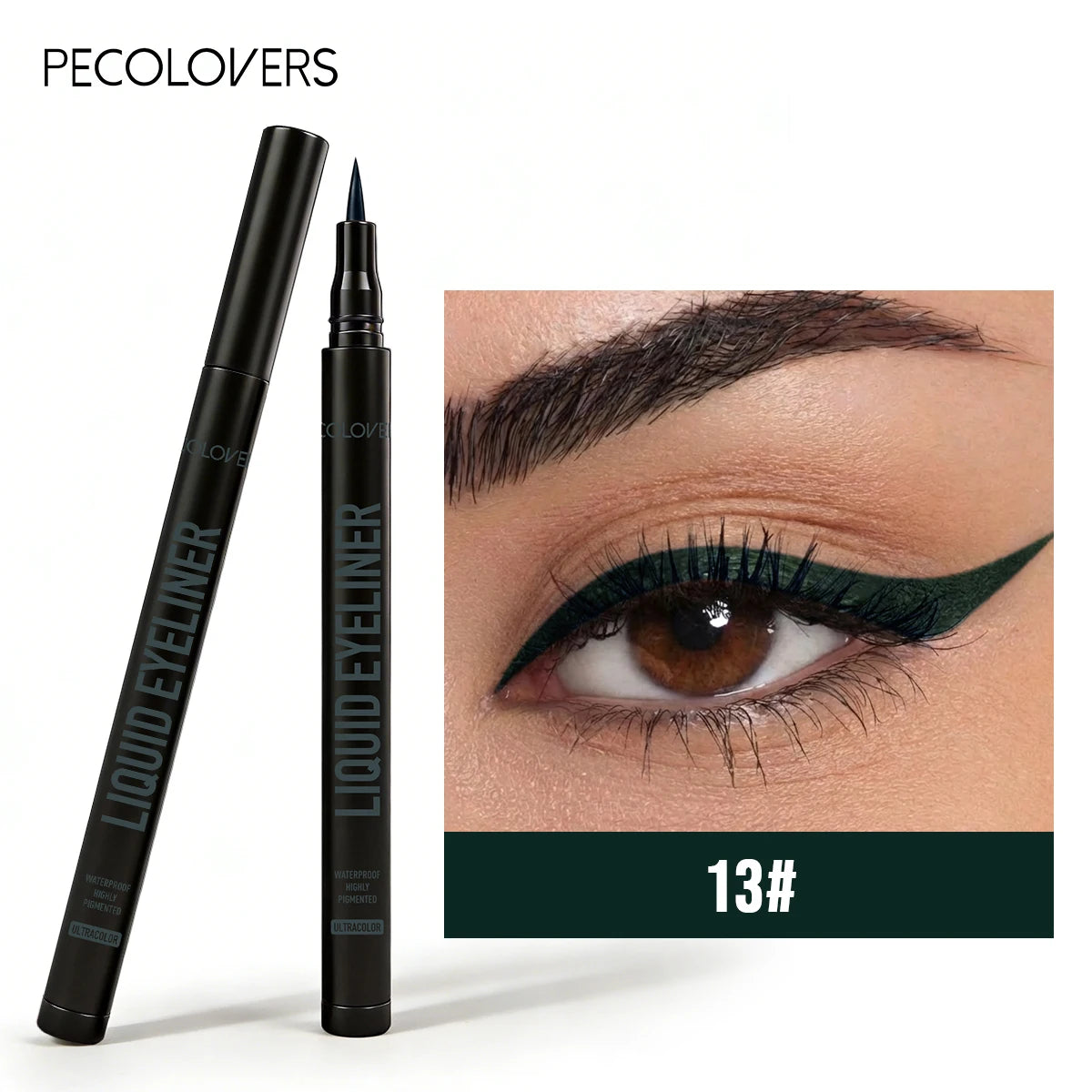 1PC Green Liquid Eyeliner, Long-Lasting, Fast-Dry, Smooth Application, Eye Modification Eyeliner Zpaxo 13