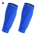 Shin Splints Soccer Sleeve Honeycomb Padding Ski Leggings Calf Zpaxo Blue M