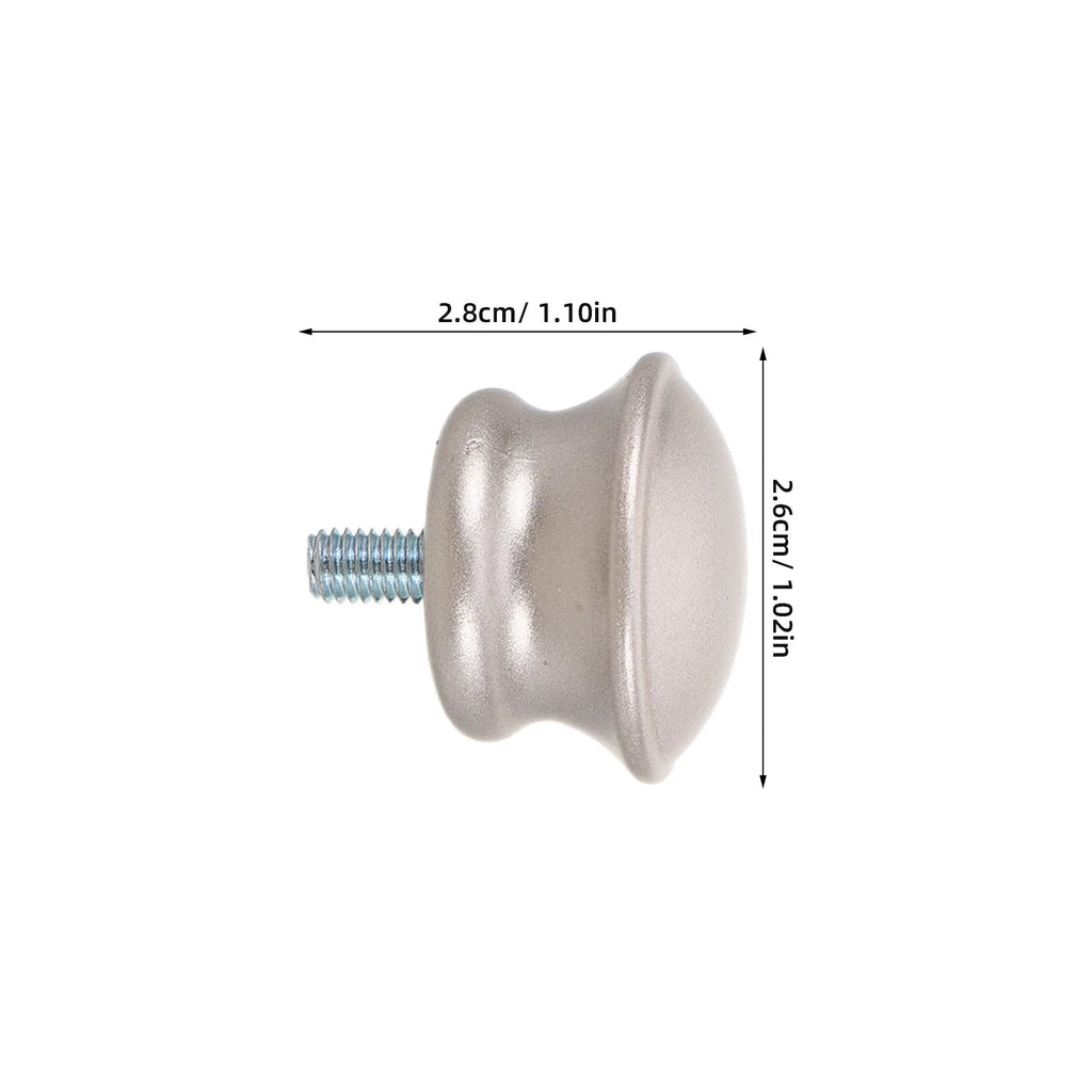 Curtain Rod Decorative End Caps White 5 M5 Screw-on Drapery Closet