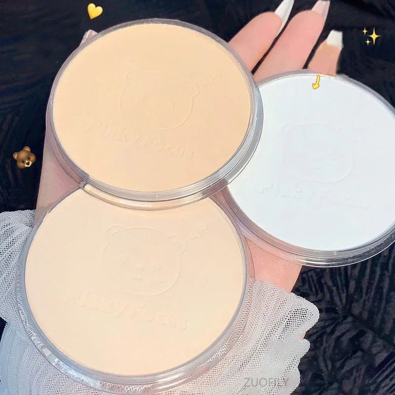 Matte Oil Control Pressed Powder White Brighten Transparent Concealer