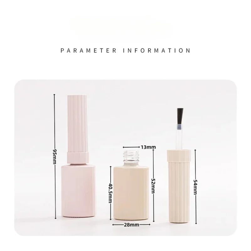 New 10pcs/set 12ml Empty Nail Polishing Bottle Nail Gel Empty Bottle with Brush Glass Empty Blending Bottle Touch-up Container Zpaxo