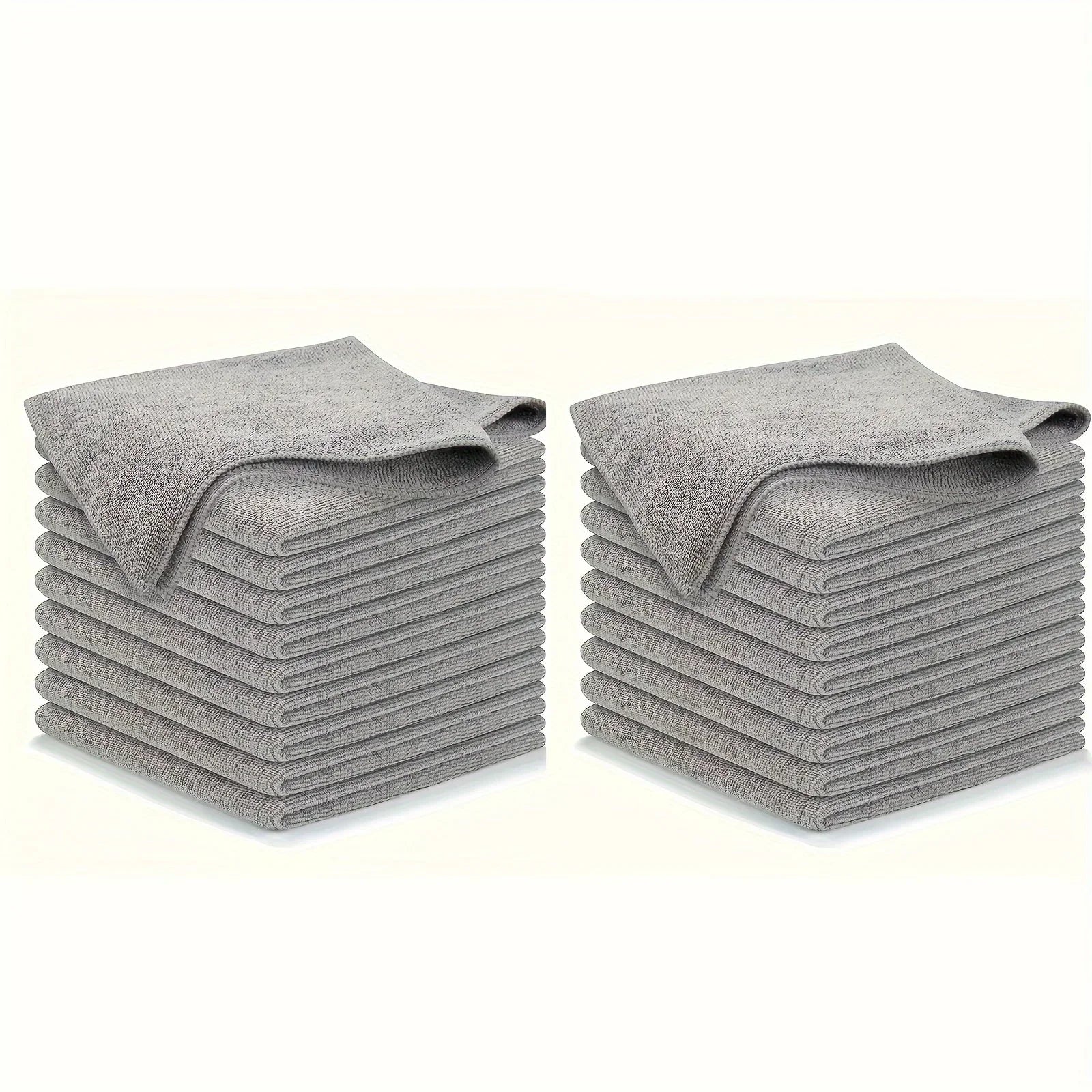 5 10 Kitchen Towel Ultra-fine Fiber Light Gray Cleaning Cloth