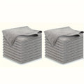 5/10/20pcs Kitchen Towel, Ultra-fine Fiber Light Gray Cleaning Cloth Set, Absorbent, Soft And Stain-removing Cloth Zpaxo Light Grey10pcs