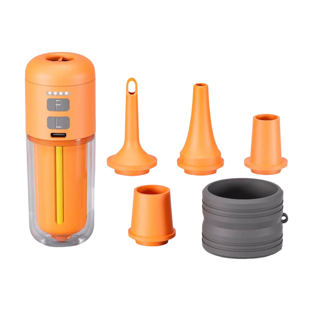 Portable Air Pump 2000 MAh Battery Camping Light Mini Outdoor Type-c Zpaxo orange
