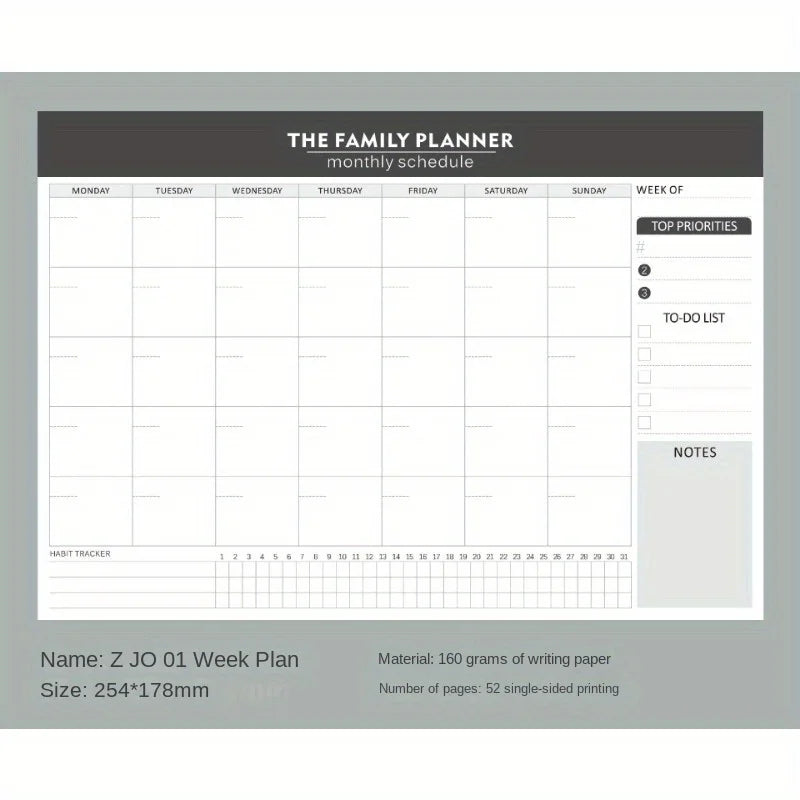 English Planner Pad Simplify Work Life Productivity Notebook Task