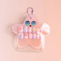 12pcs New Pre-glued Children Wearing Nails Cartoon Sweet Press on Nail Bow Cake Detachable Nail Tips for Girls Students Zpaxo Style 06