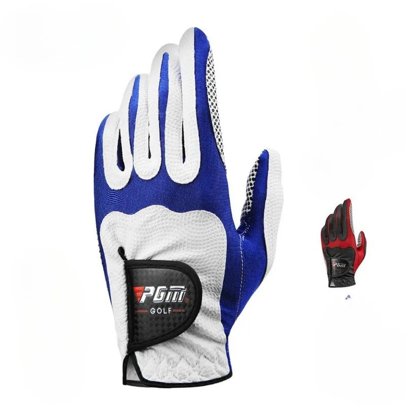 Men's Microfiber Golf Gloves with Single Finger Divided Particles Anti Slip Breathable Adjustable High Elasticity Golf Gloves Zpaxo