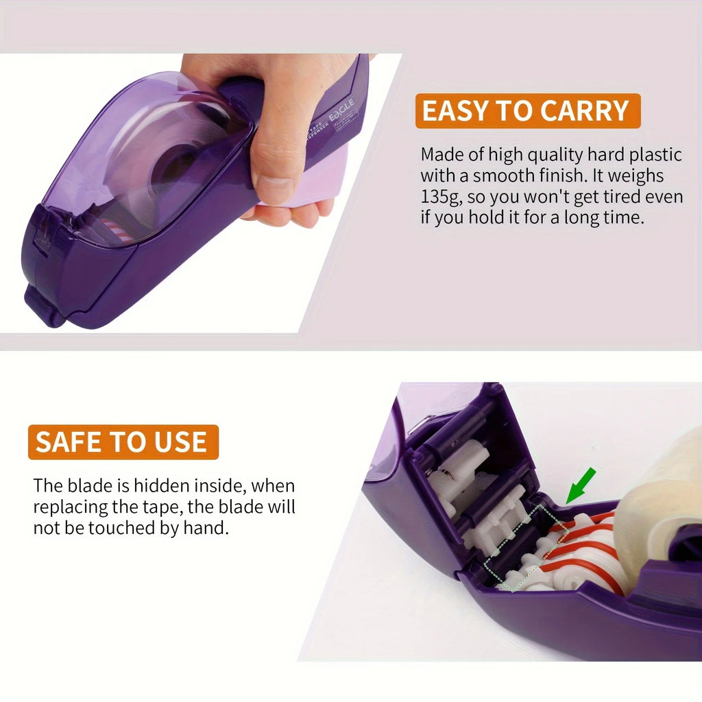 Tape Included Automatic Tape Dispenser Gun - Single Handheld Design for Efficient Gift Wrapping, Perfect for Christmas Zpaxo