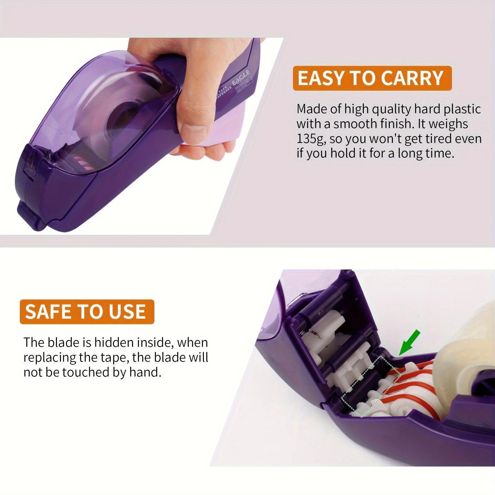 Tape Included Automatic Tape Dispenser Gun - Single Handheld Design for Efficient Gift Wrapping, Perfect for Christmas Zpaxo