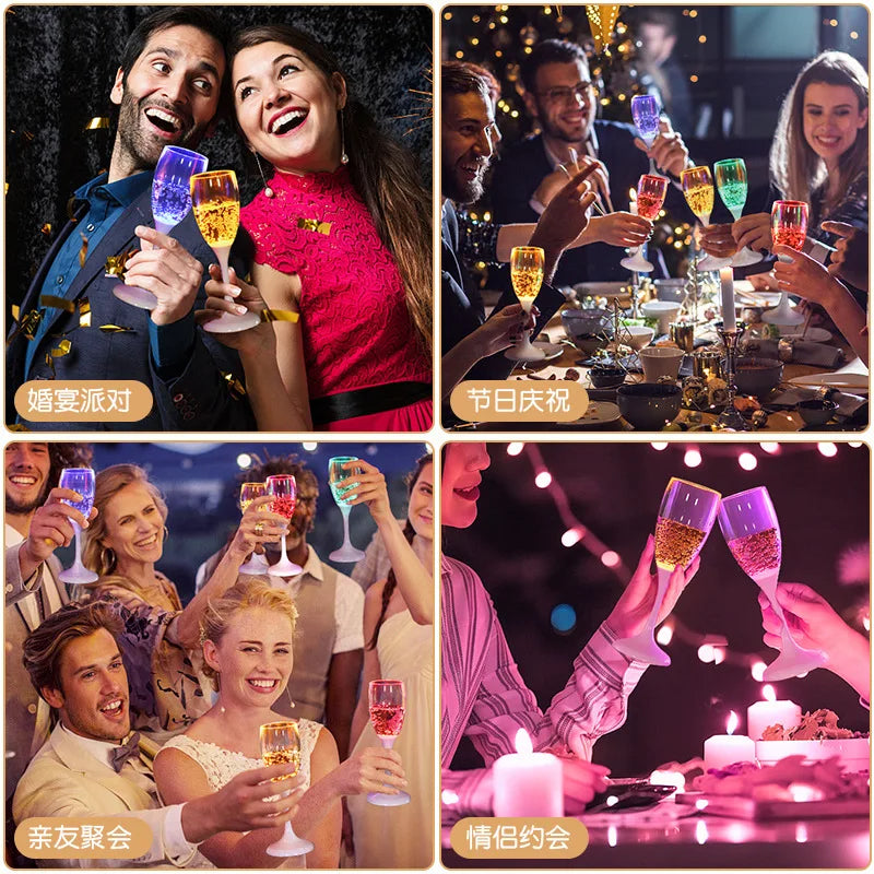 LED Luminous Cup Champagne Food Grade Unique Creative Goblet Year
