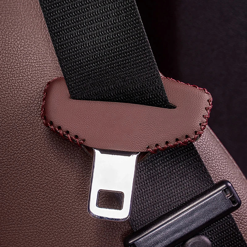 Leather Car Seat Belt Buckle Cover – Universal Anti-Scratch