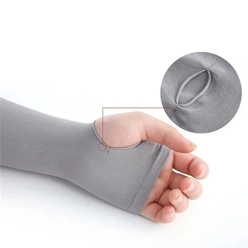 Ice Silk UV Protection Arm Sleeves – Unisex Summer Cycling