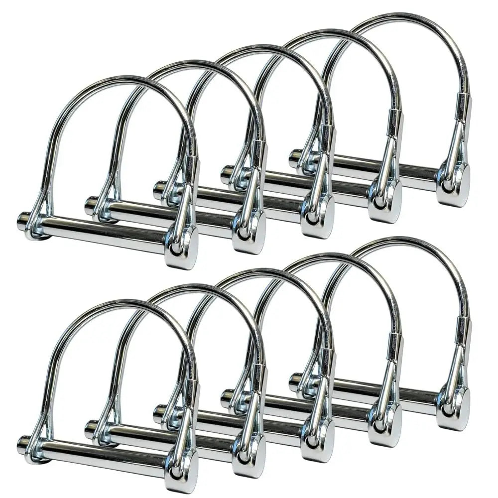 Heavy Duty Trailer Coupler Pin D Shape Split Wire Lock Corrosion Zpaxo