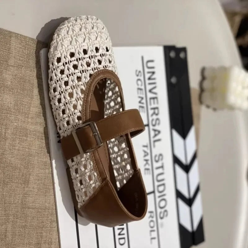 Weaving Spring Autumn Women's Hollow Out Breathable Comfortable Zpaxo