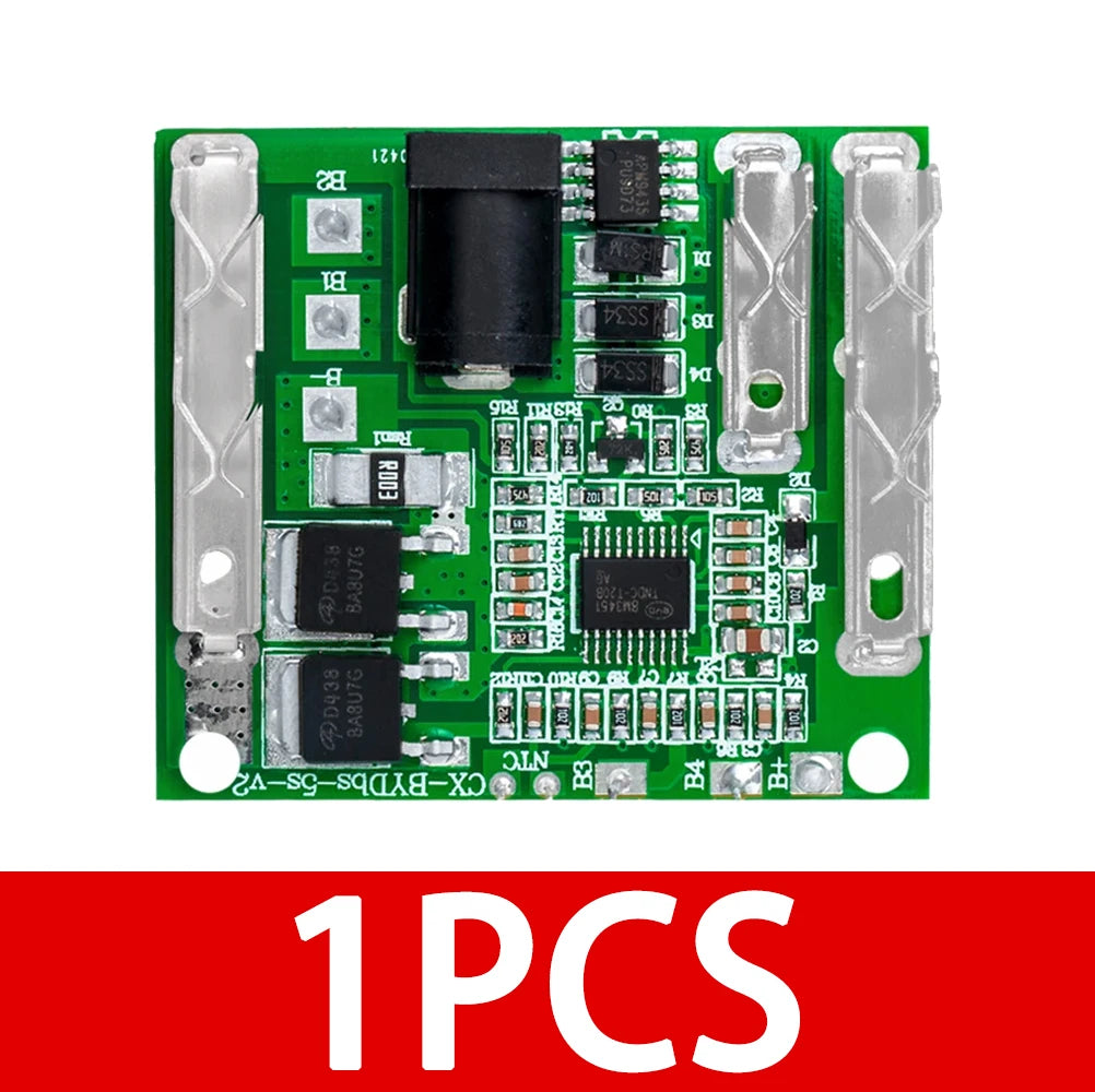 Heavy-Duty 30A 5S Li-Ion BMS Protection Board: 18V-21V with Full Protection for Power Tool Batteries Zpaxo 1PCS 30a