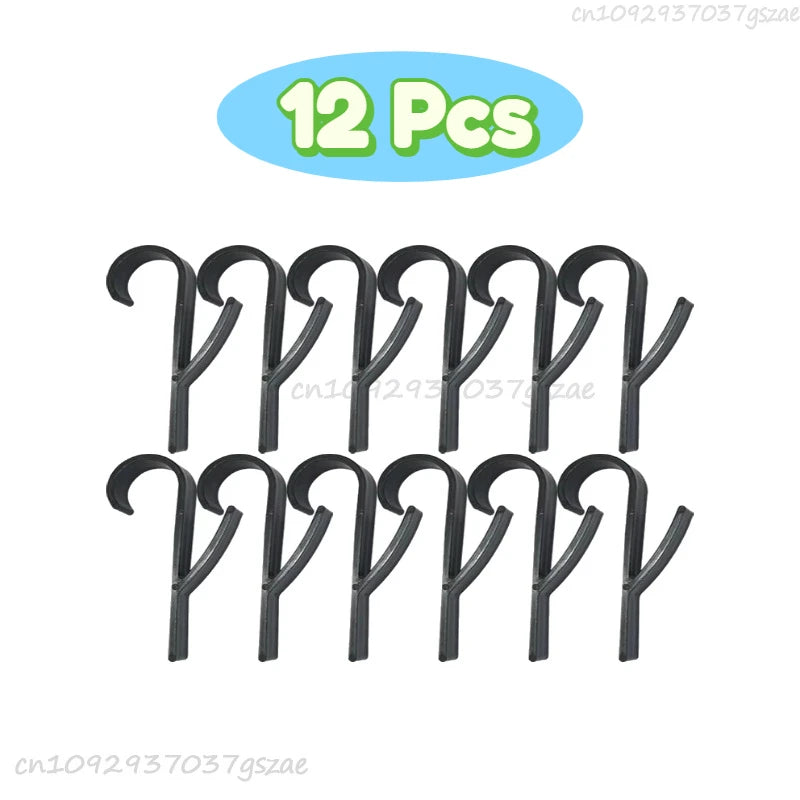 Multi-Purpose Heating Hook Coat Hook Towel Rack Radiator Bracket Bathroom Hook Clothes Hanger Soft Scarf Rack Towel Rack Zpaxo 12PCS-Black