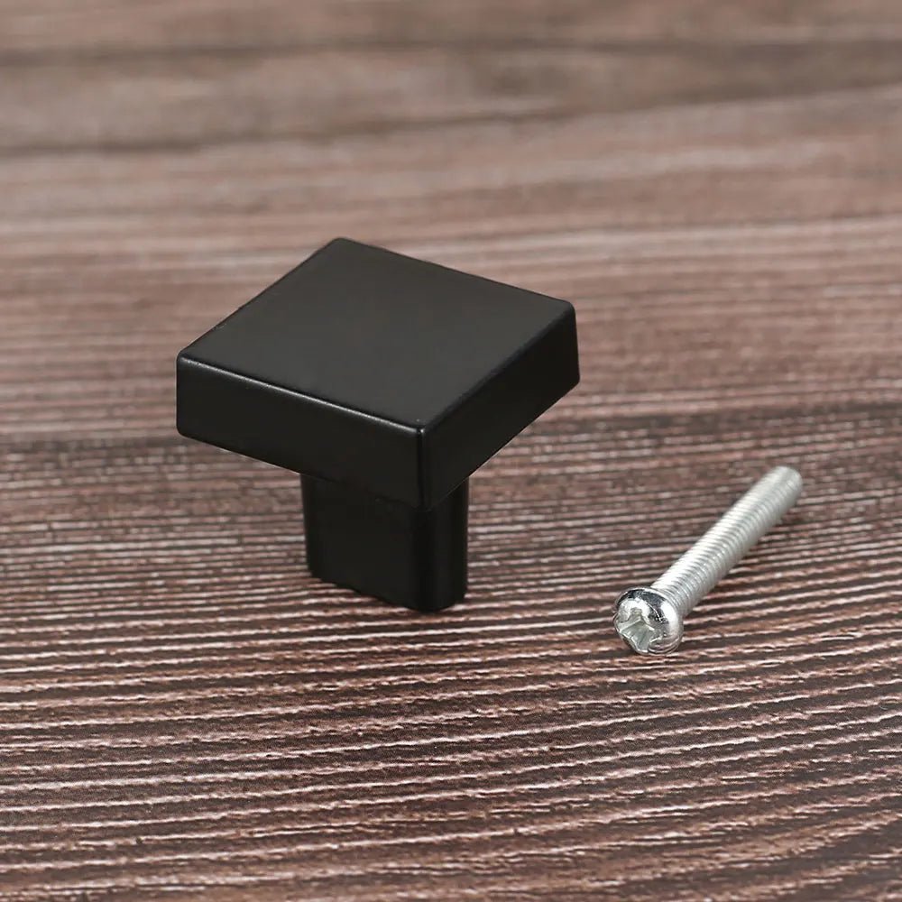 Zinc Alloy Cupboard Drawer Handle Square Single Hole Pull Kitchen Easy Install For Cabinet Door Wardrobe Handles Hardw Furniture Zpaxo