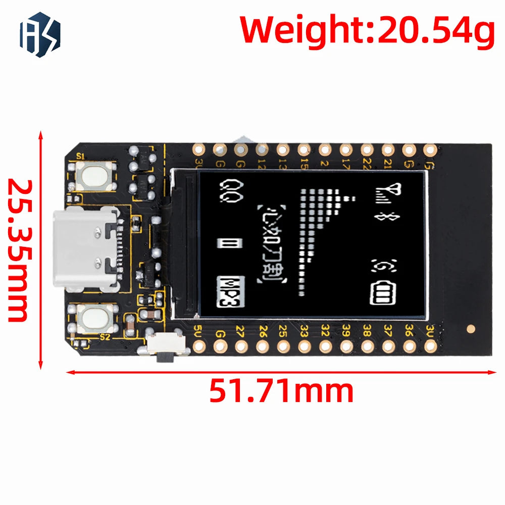 TTGO T-display ESP32 Development Board Wifi Bluetooth LCD 4MB Arduino Zpaxo