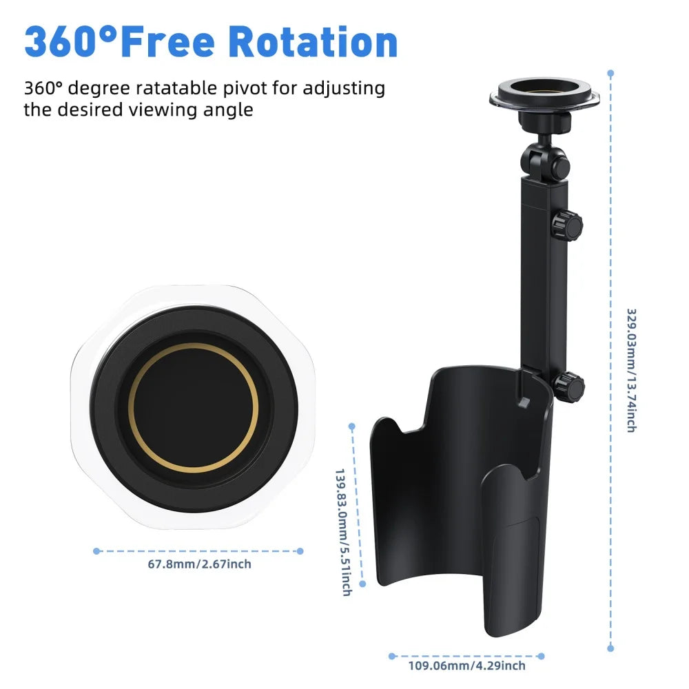 2-in-1 Car Mug & Magnetic Phone Holder – 360° Suction Mount Car Phone Mount Zpaxo