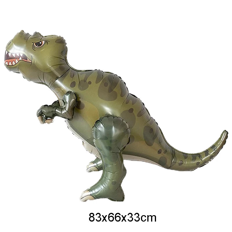 4D Giant Walking Dinosaur Foil Balloons Jungle Animal Childrens