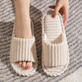 Solid Flat Heel Slippers Women Indoor Bedroom Lightweight Comfort