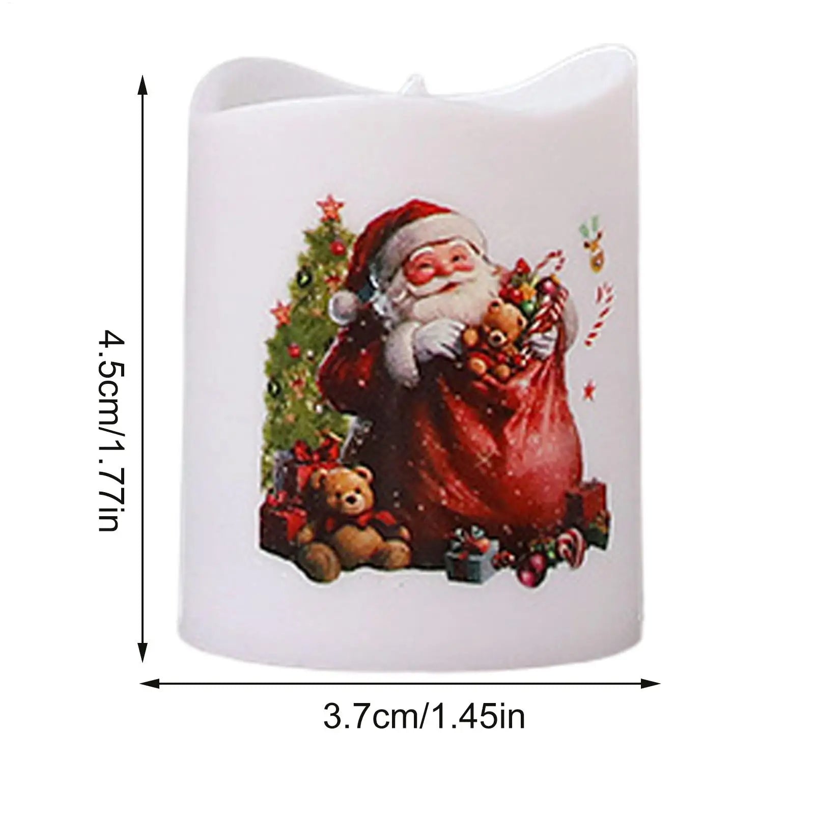 LED Christmas Candles Flameless Santa Claus Snowman Electronic Candle