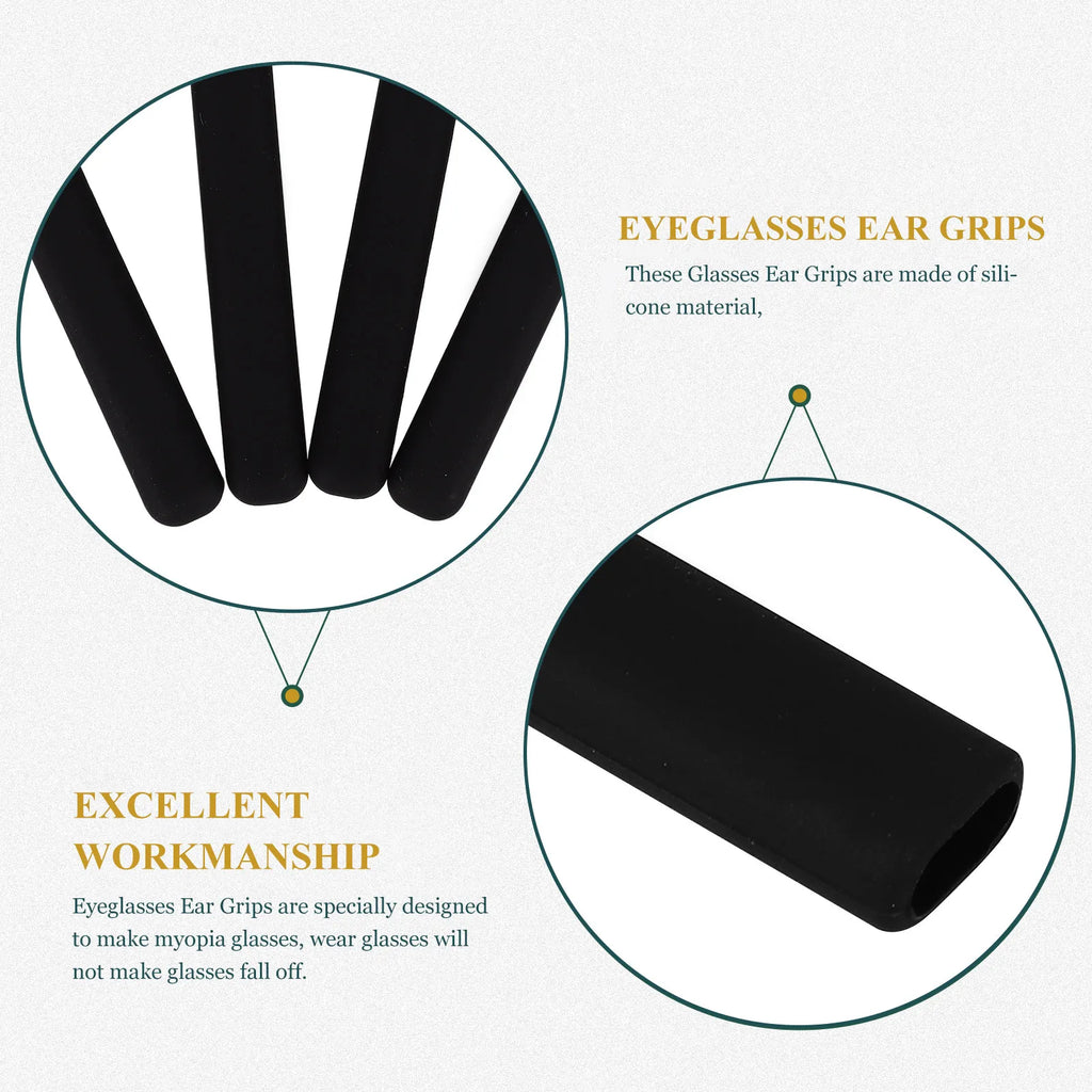 2Pairs Silicone Eyeglass Ear Grips Anti-skid Glasses Holders Swimming