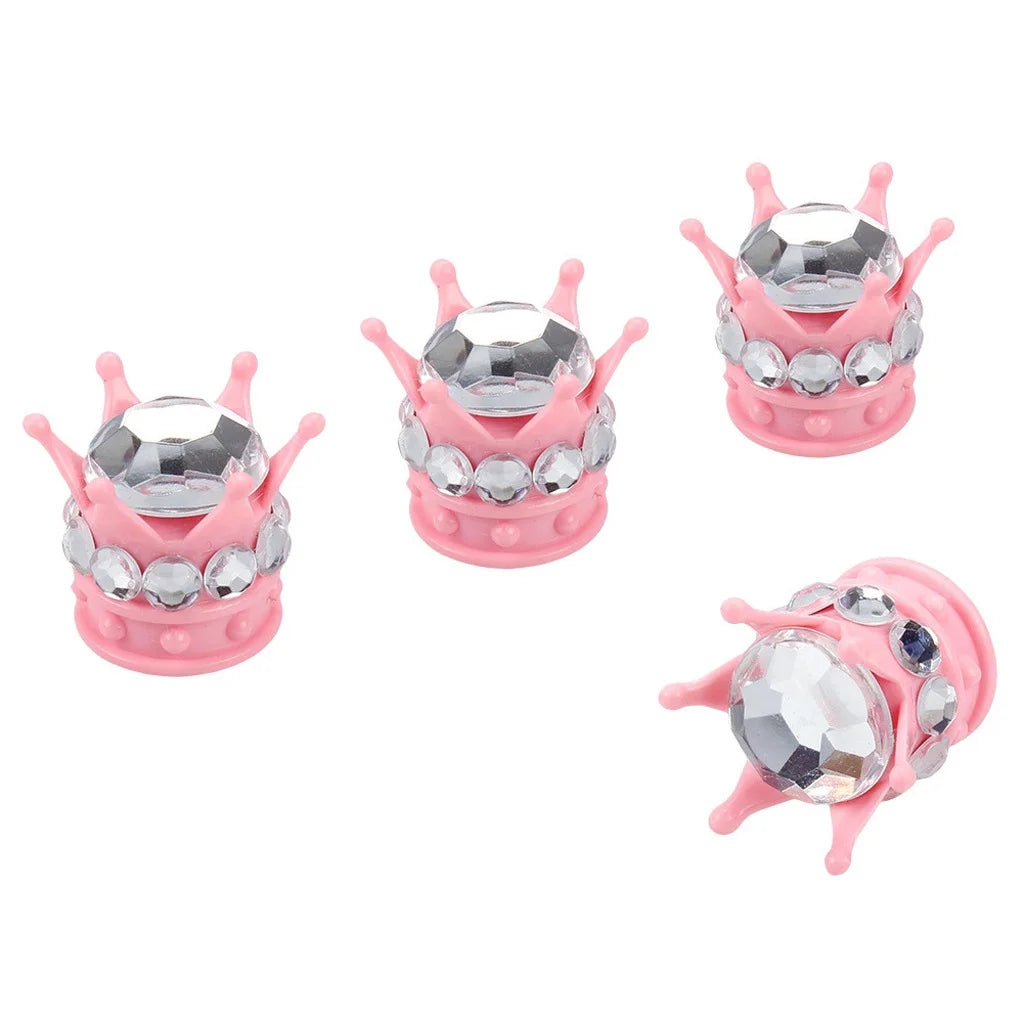 Crown Diamond Tire Valve Caps – Rhinestone Car Accessories