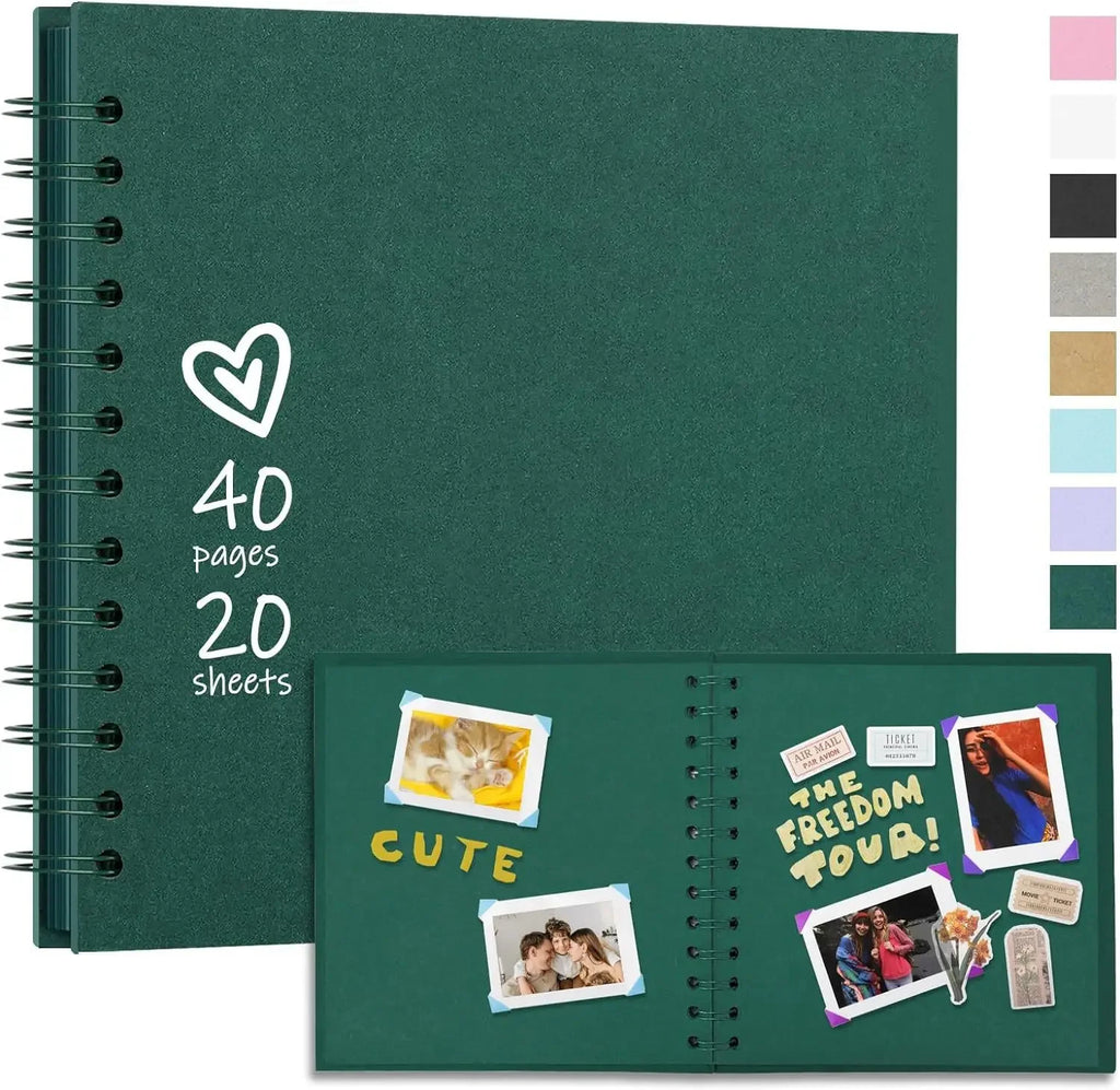 Handmade DIY Spiral-bound Photo Album Wedding Anniversary Scrapbook