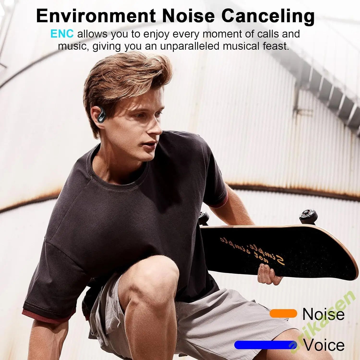 75Hrs Bluetooth 5 3 Earphones IP7 Waterproof Wireless Headphones ENC