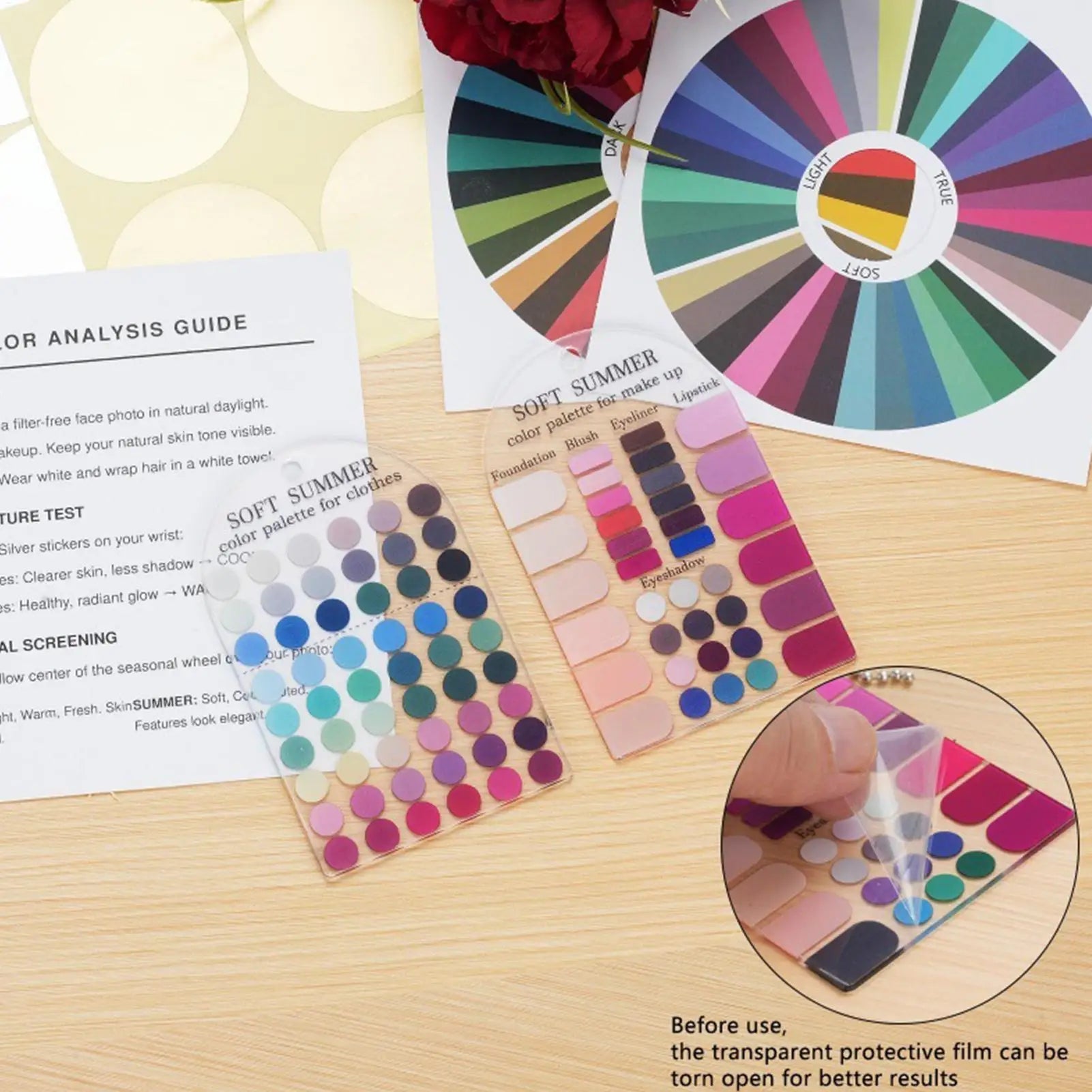 Seasonal Palette Cards 12 Tones Personal Skin Tone Matching Guide Zpaxo