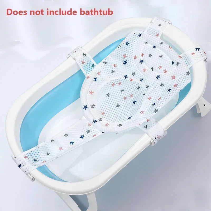 Newborn Adjustable Bathtub Pillow Seat Cushion Cross-shaped Anti-slip