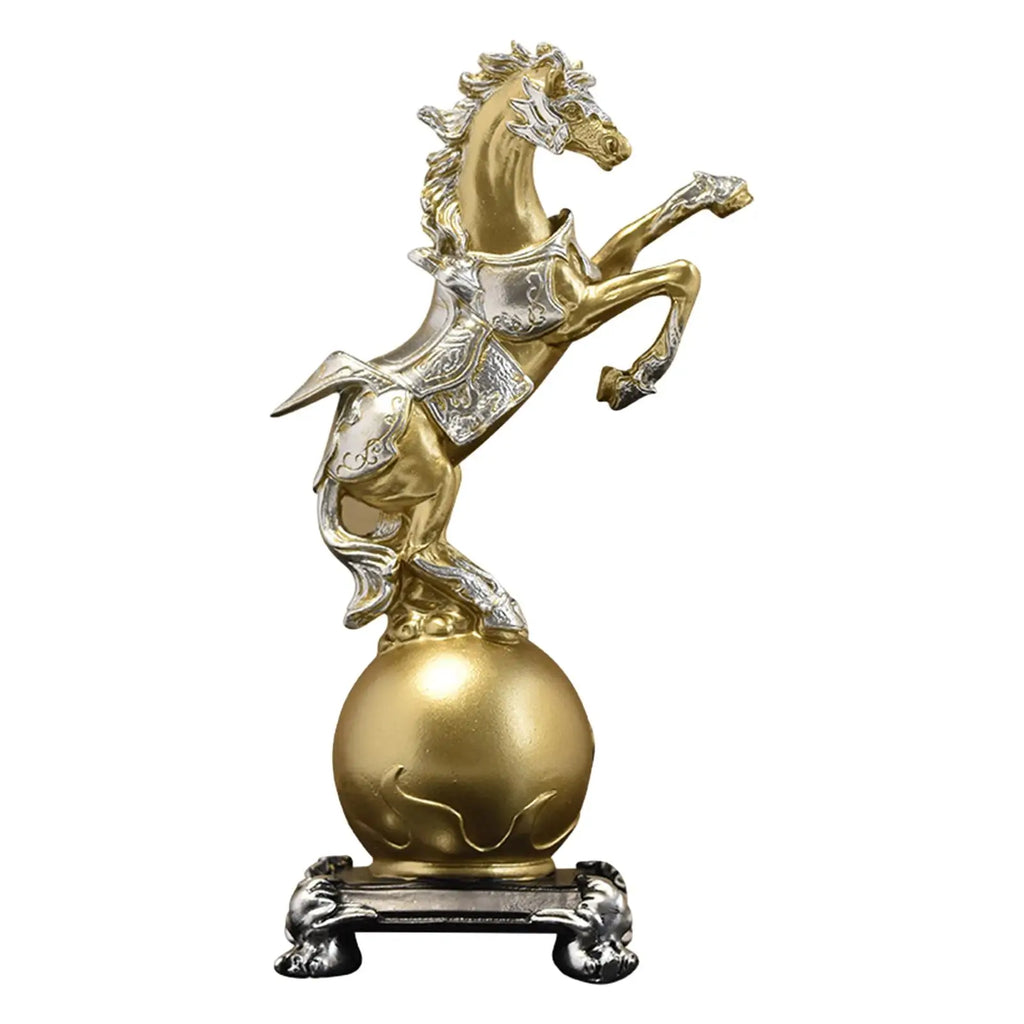 Horse Statue Resin Animal Sculpture – Modern Tabletop Home Decor Decorative Figurine Zpaxo