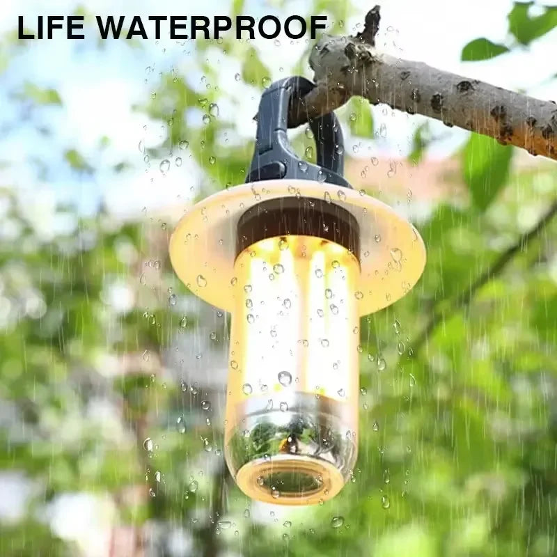 USB Rechargeable LED Camping Lantern & Flashlight with Hook