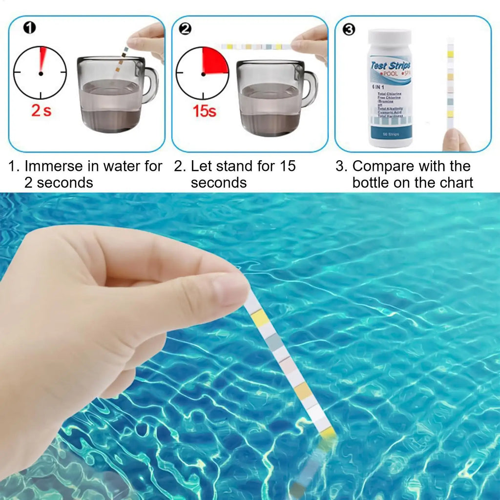 1 Chlorine PH Alkalinity Test Strips Accurate Multipurpose Water