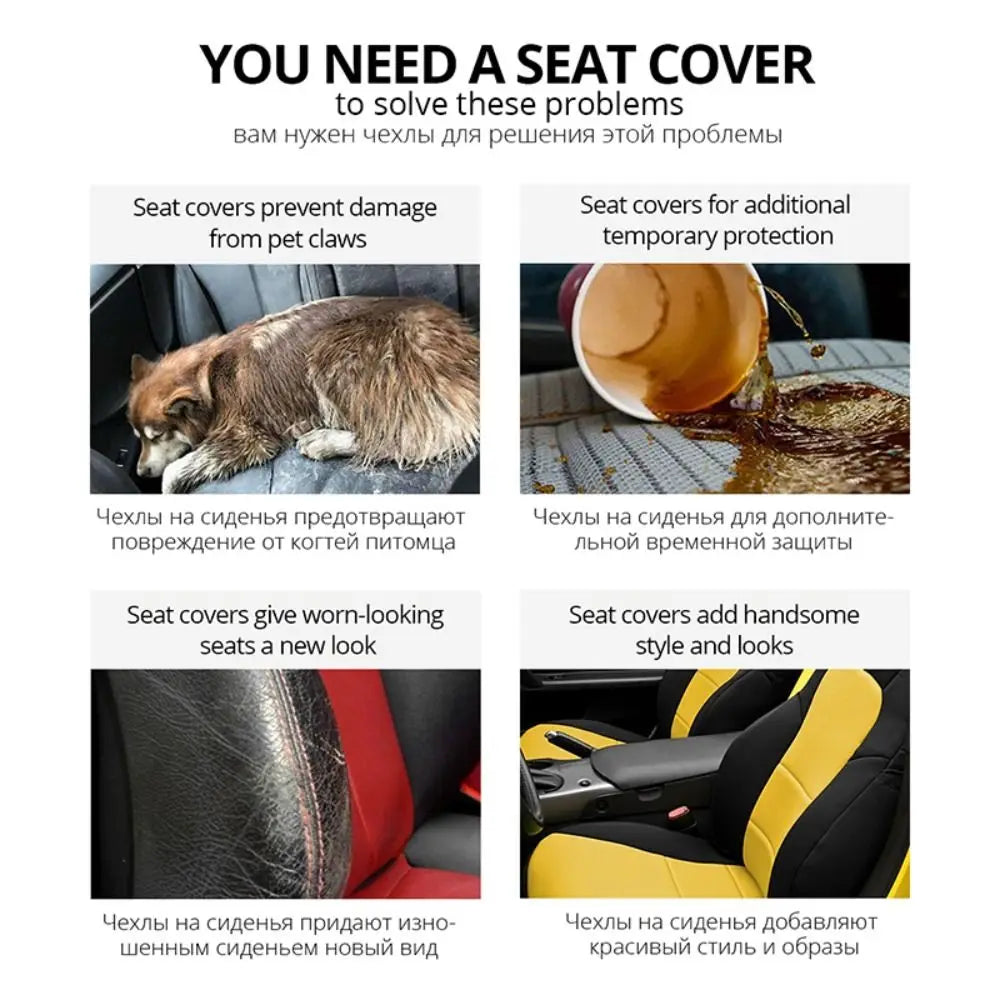 Car Accessories Front Chair Seat Tire Track Interior Protector Cover Zpaxo