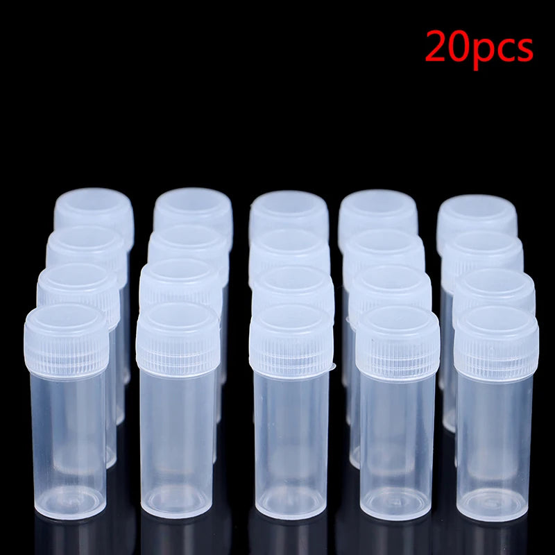 CM20Pcs Plastic Sample Small Bottle Vial Storage Container Test Tube
