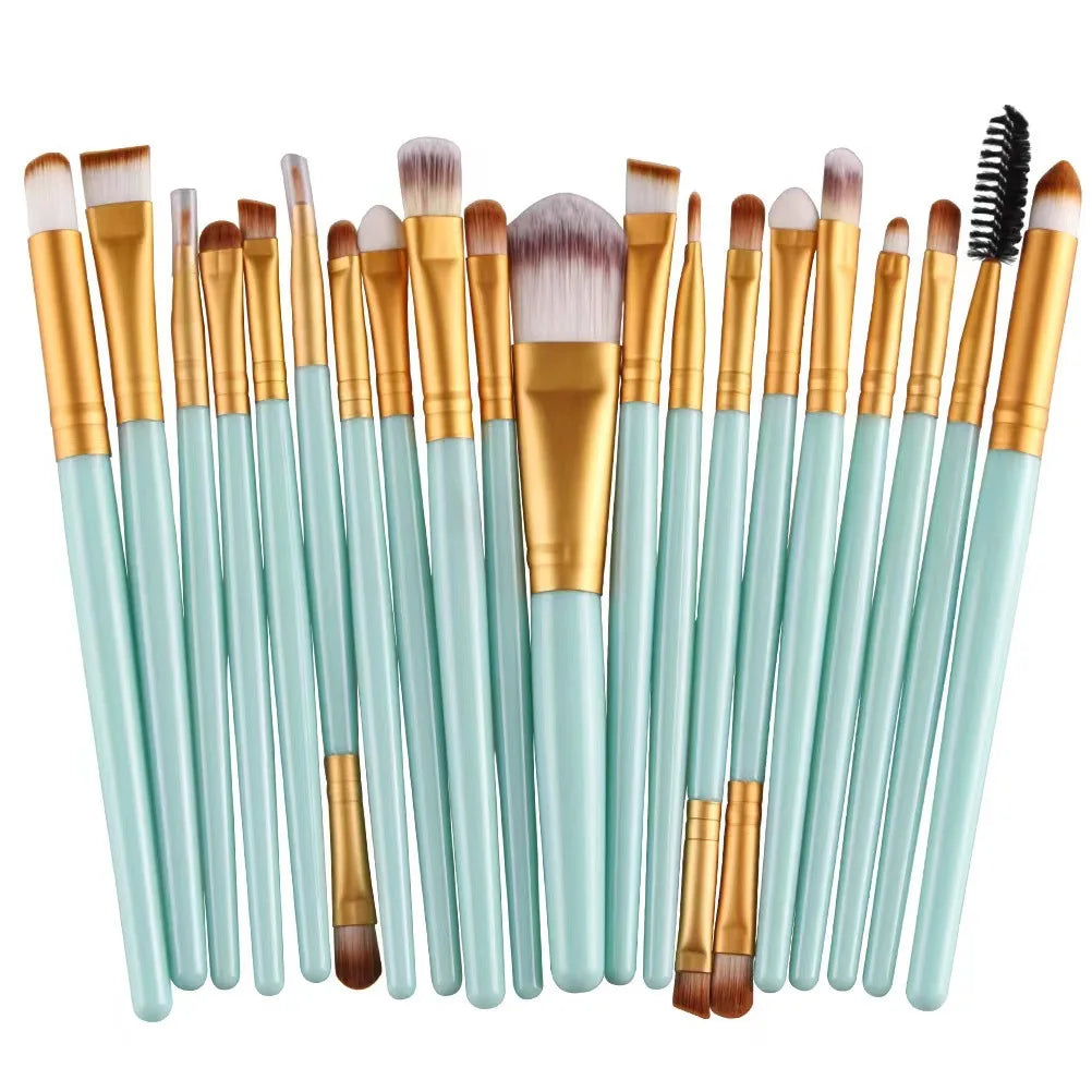 20 Eye Makeup Brushes Full Shadow Tools Popular Eyeliner Brush