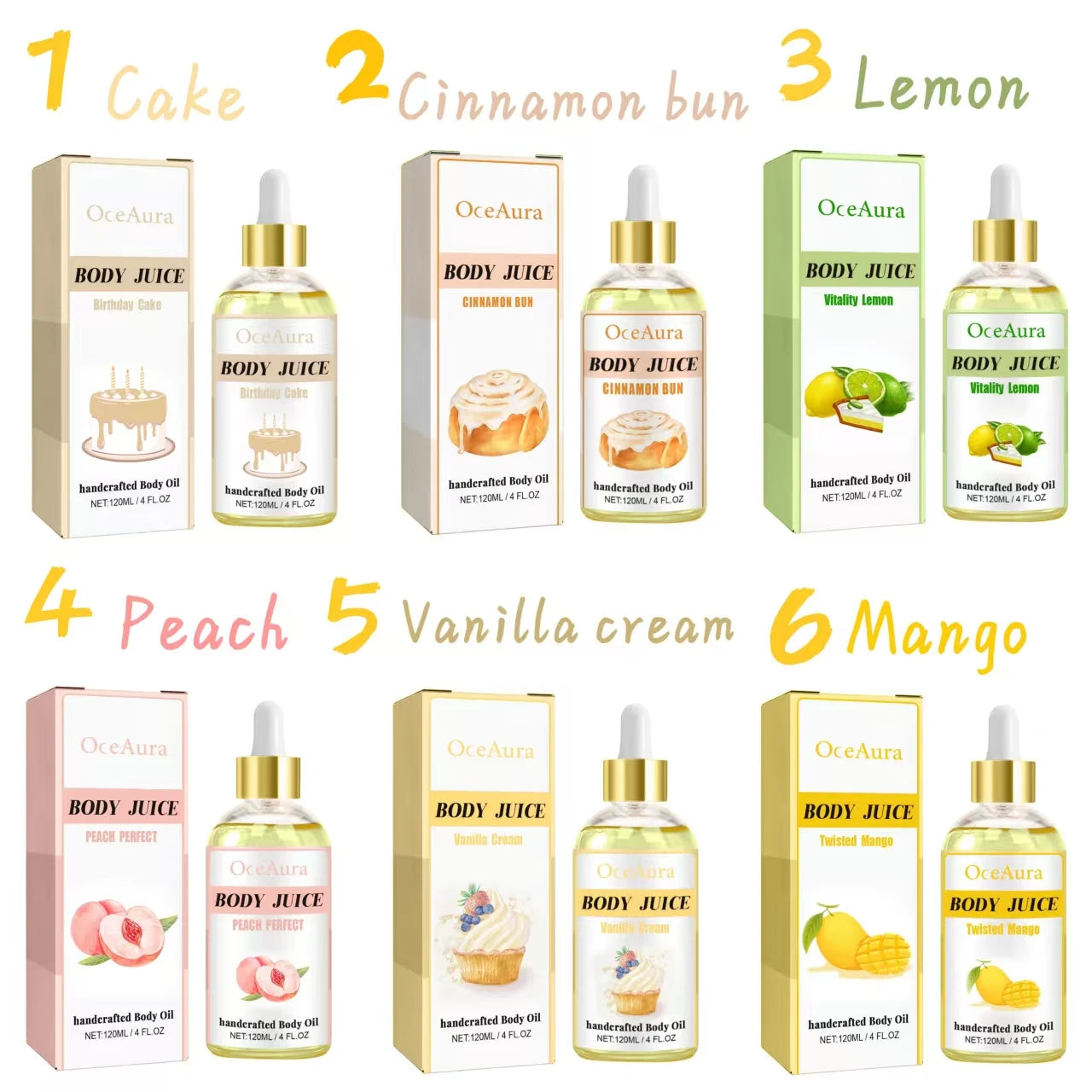 OceAura Sweet Fragrance Body Oil – Moisturizing & Nourishing Fragrance Body Oil Zpaxo