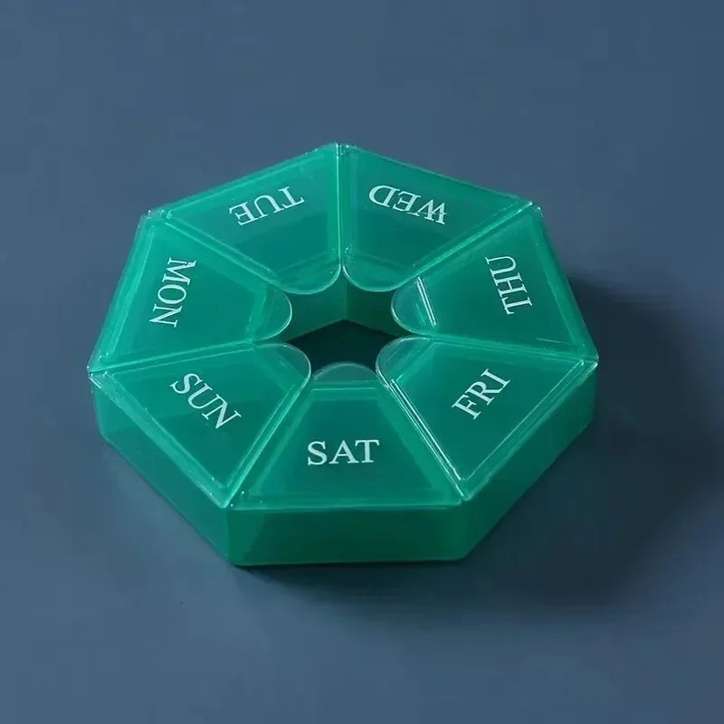 7-Day Portable Pill Organizer – Weekly Medicine Case | 3-Pack
